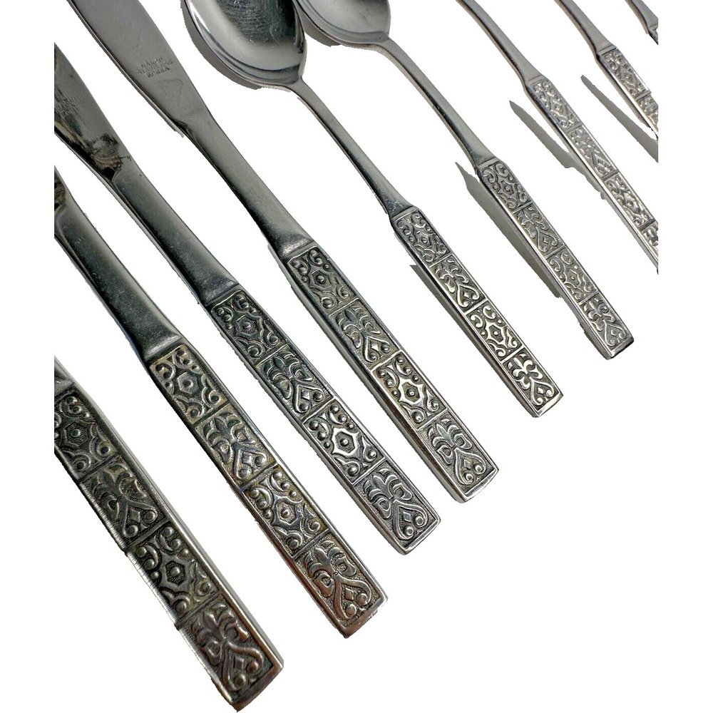Nanco Moorish MCM Stainless Flatware Replacement 9 Pc Spoon Knife